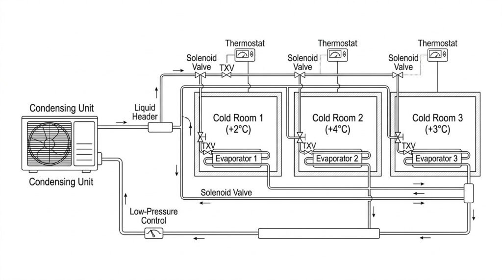 시스템 작동 원리-3 동일 온도 냉장실