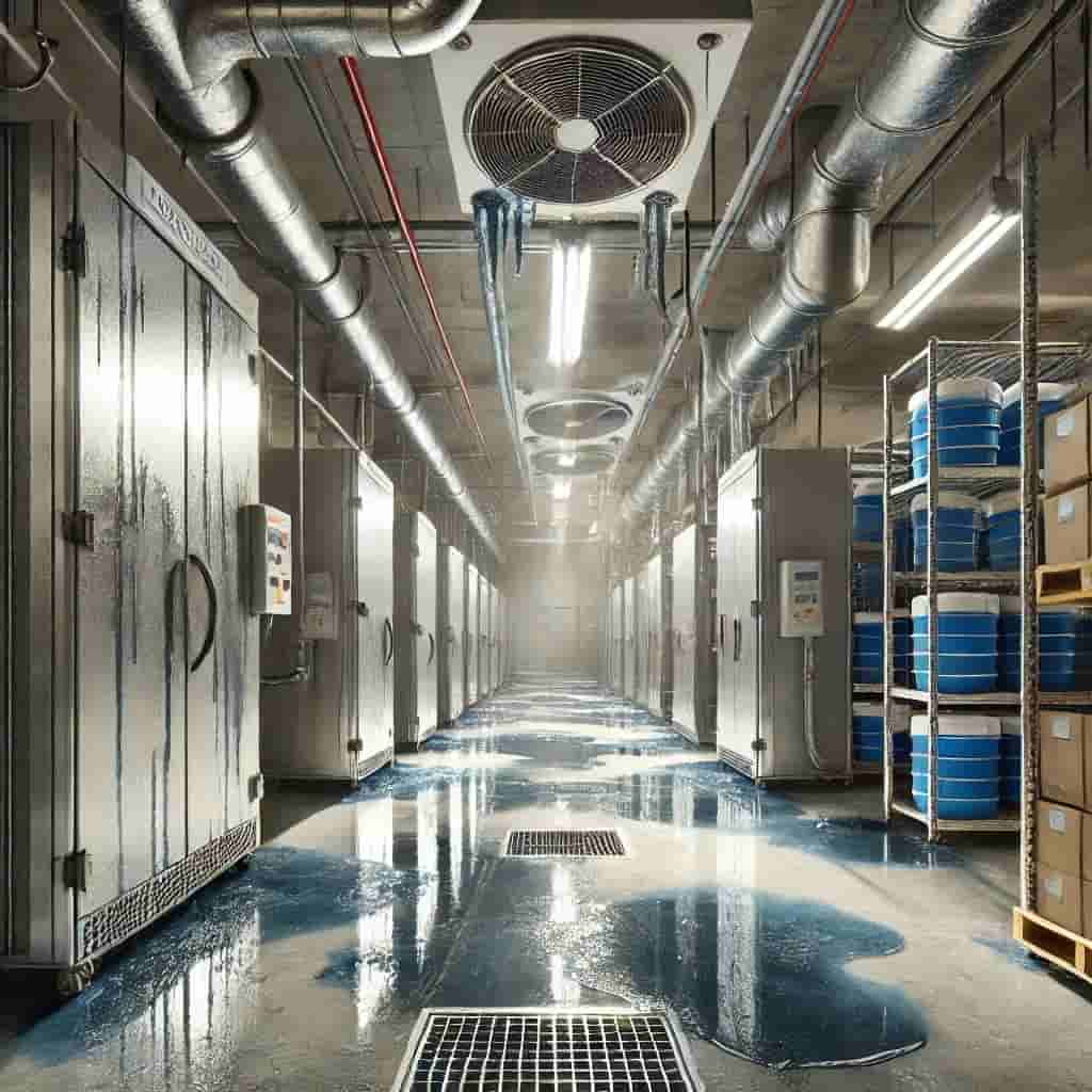 cámara frigorífica con fuga de agua 2