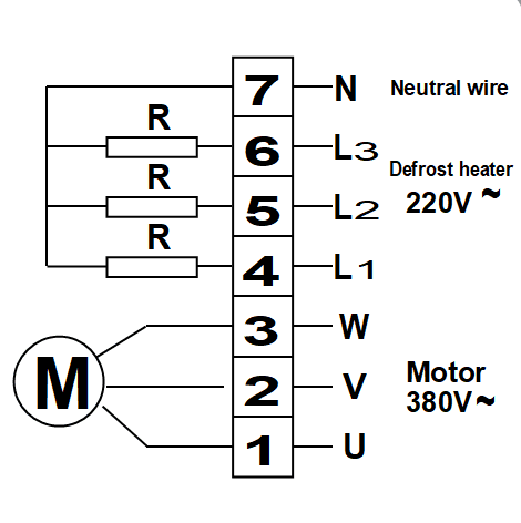 Diagrama del circuito del enfriador de la unidad