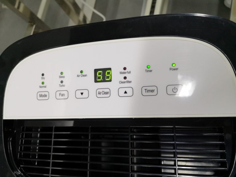 Panel de control del deshumidificador