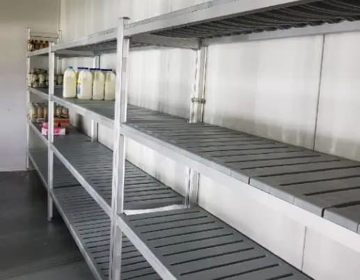 estanterías sólidas para cuarto frío