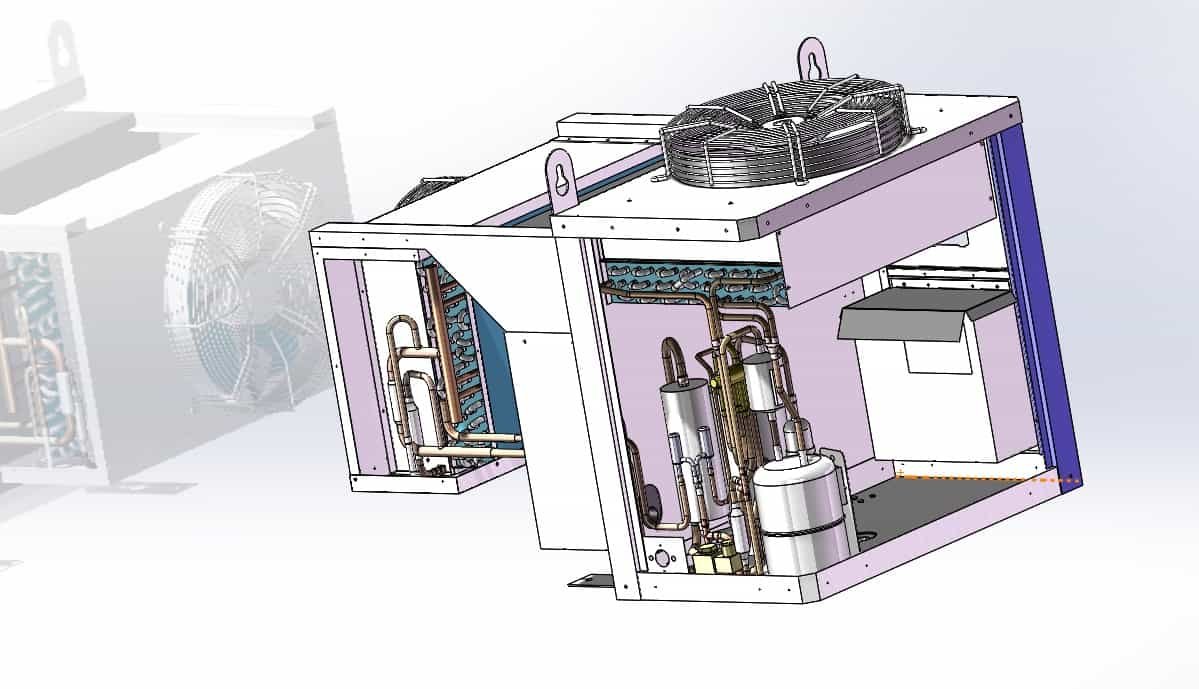 Dibujo de la unidad monobloque del inversor 02